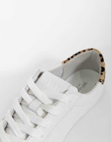 paulaglazebrook. Women's Clothing Brooklyn Leather Sneakers White/Leopard/Emerald Women's Accessories