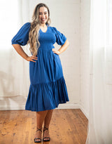 Dani Marie the Label Plus Size Mia Blouse Sleeve Dress - Cobalt | Plus Size Dress | Plus Size Clothing