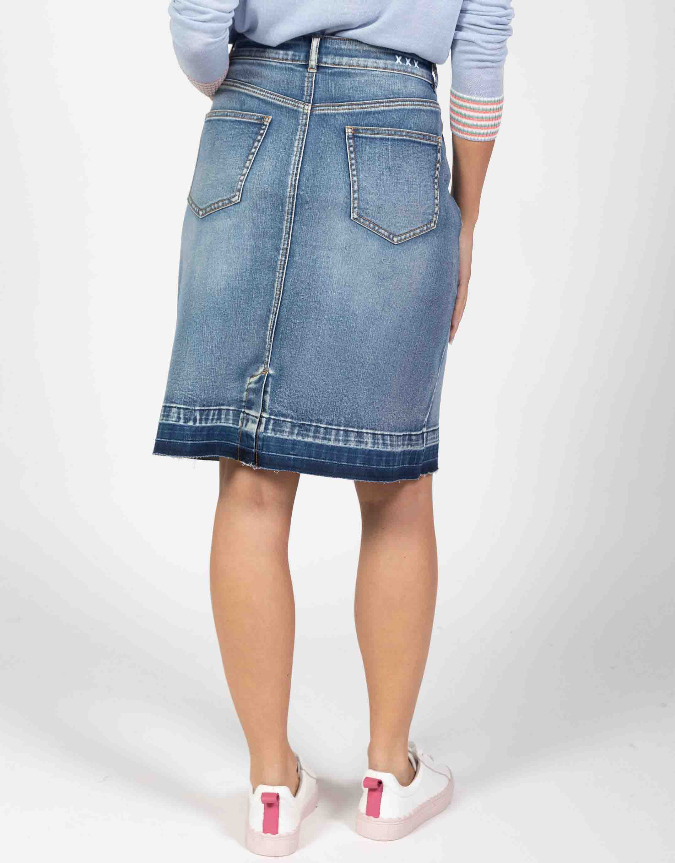 Holly Denim Skirt - Mid Wash