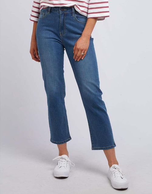 Ada Straight Leg Jean - Washed Blue Denim - paulaglazebrook