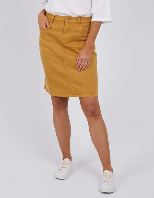 elm-belle-denim-skirt-mustard-womens-clothing