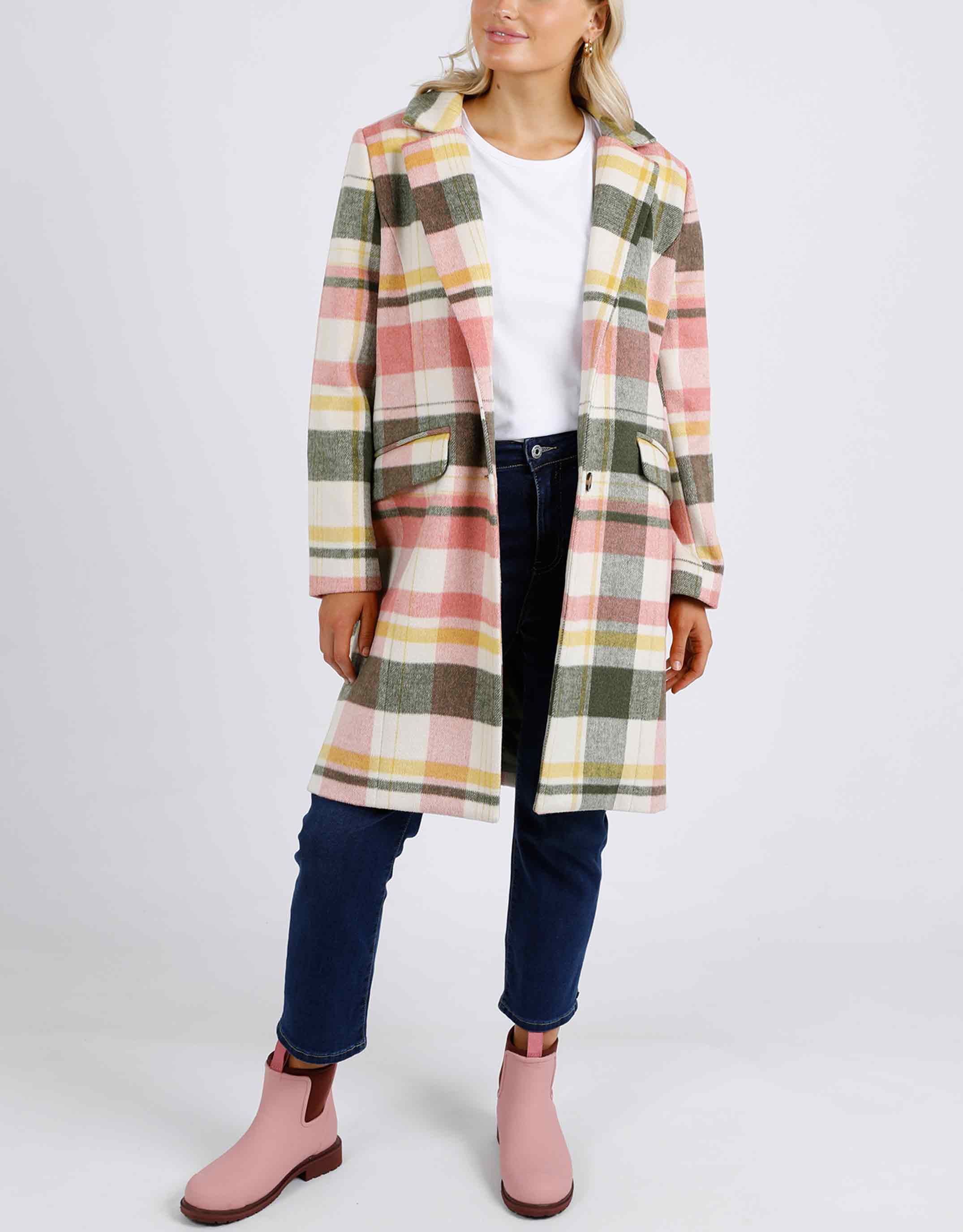 Blanche Check Coat - Bold Check