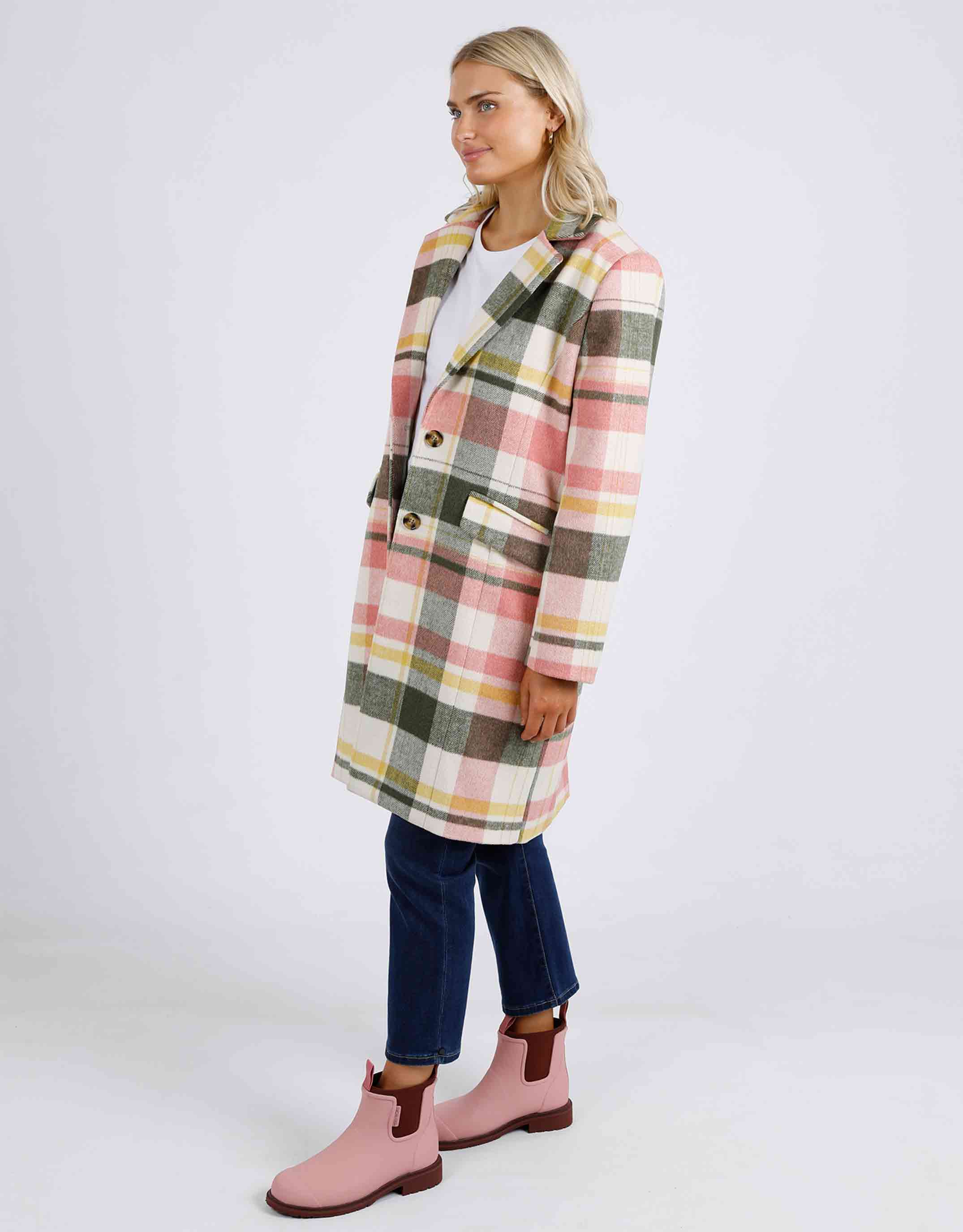 Blanche Check Coat - Bold Check