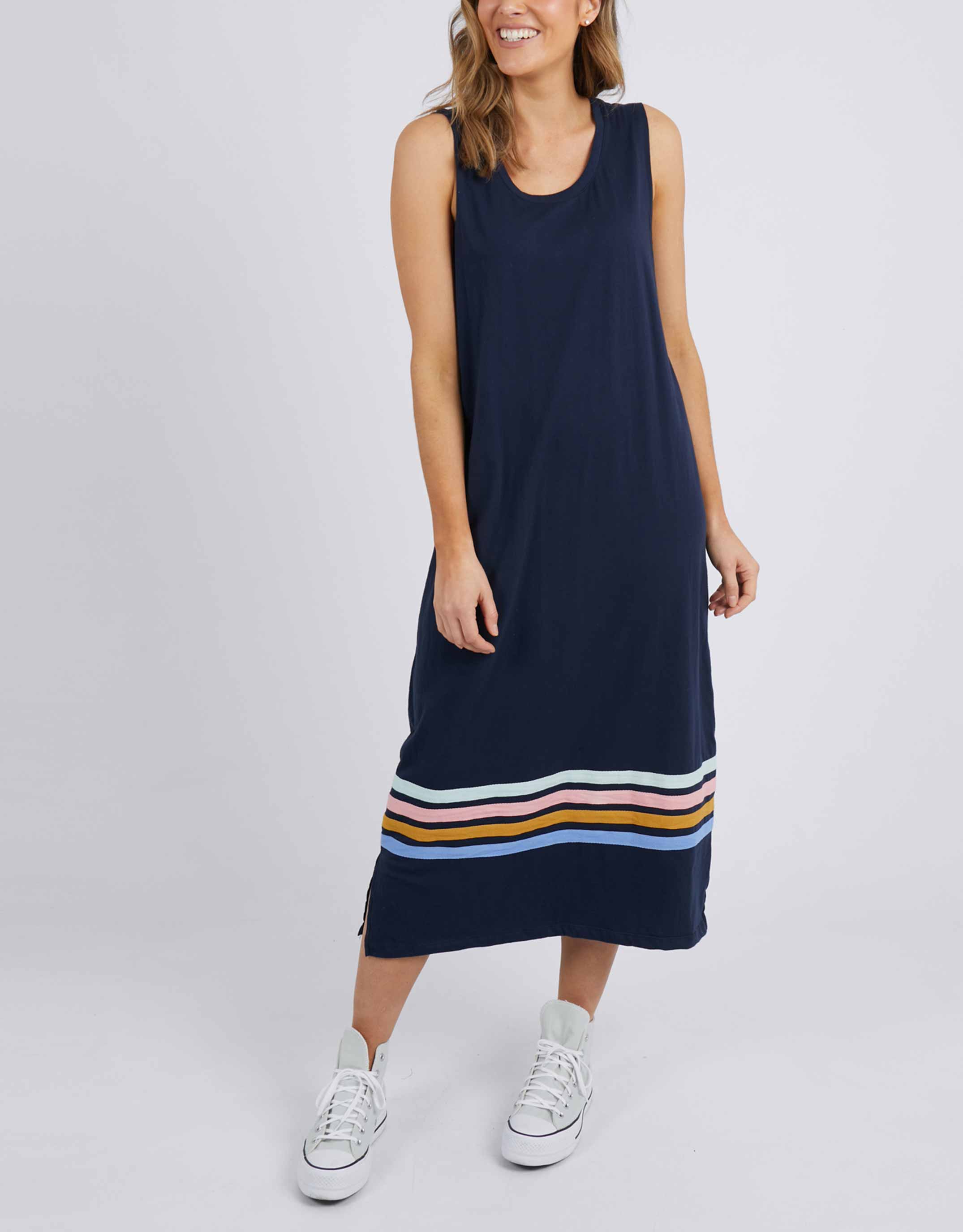 paulaglazebrook. | Elm Clothing | Right Direct Dress  - Dark Sapphire | Cotton Dress