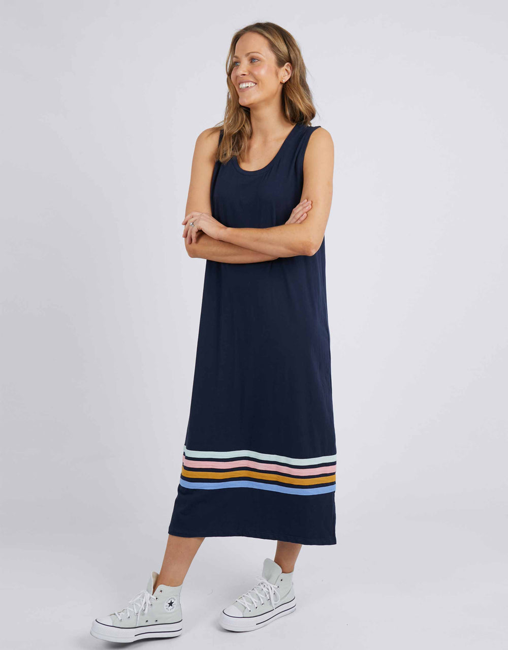 paulaglazebrook. | Elm Clothing | Right Direct Dress  - Dark Sapphire | Cotton Dress