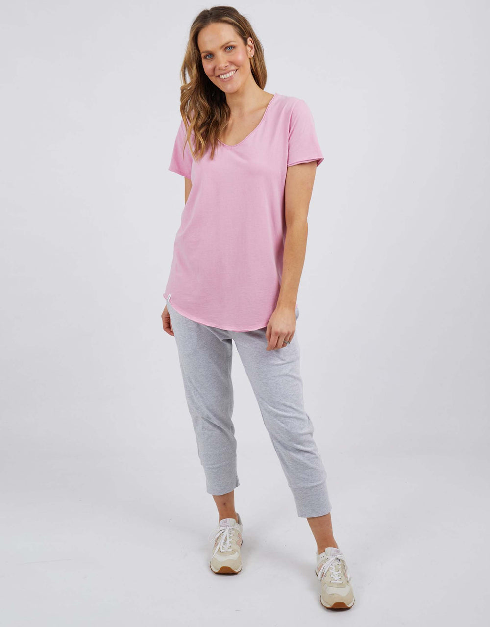 Cloud Vee Short Sleeve Tee - Sherbet Pink