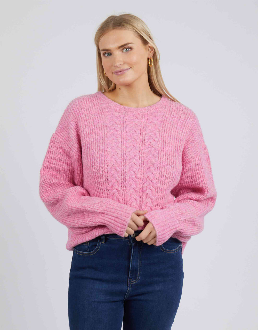 Elliot Cable Knit - Super Pink