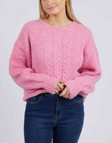 Elliot Cable Knit - Super Pink