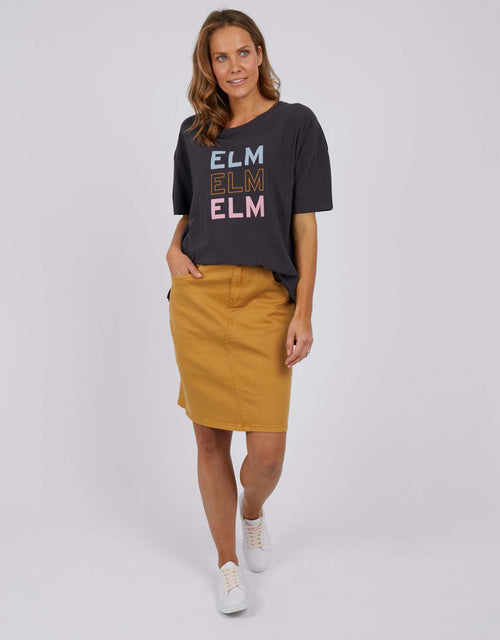 Elm Block Short Sleeve Tee - Washed Black