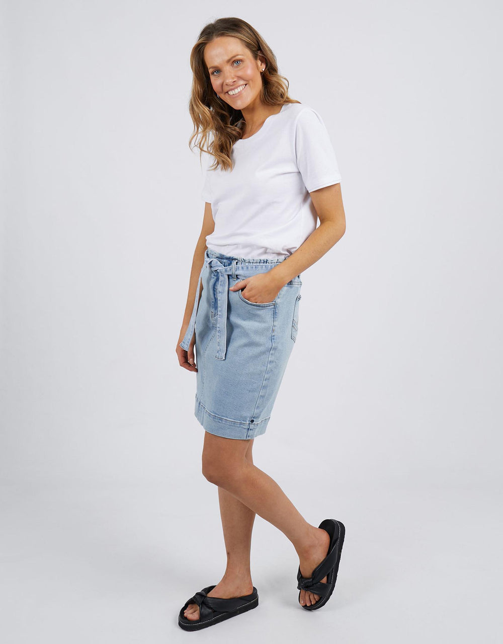 Gracie Denim Skirt - Mid Blue Denim