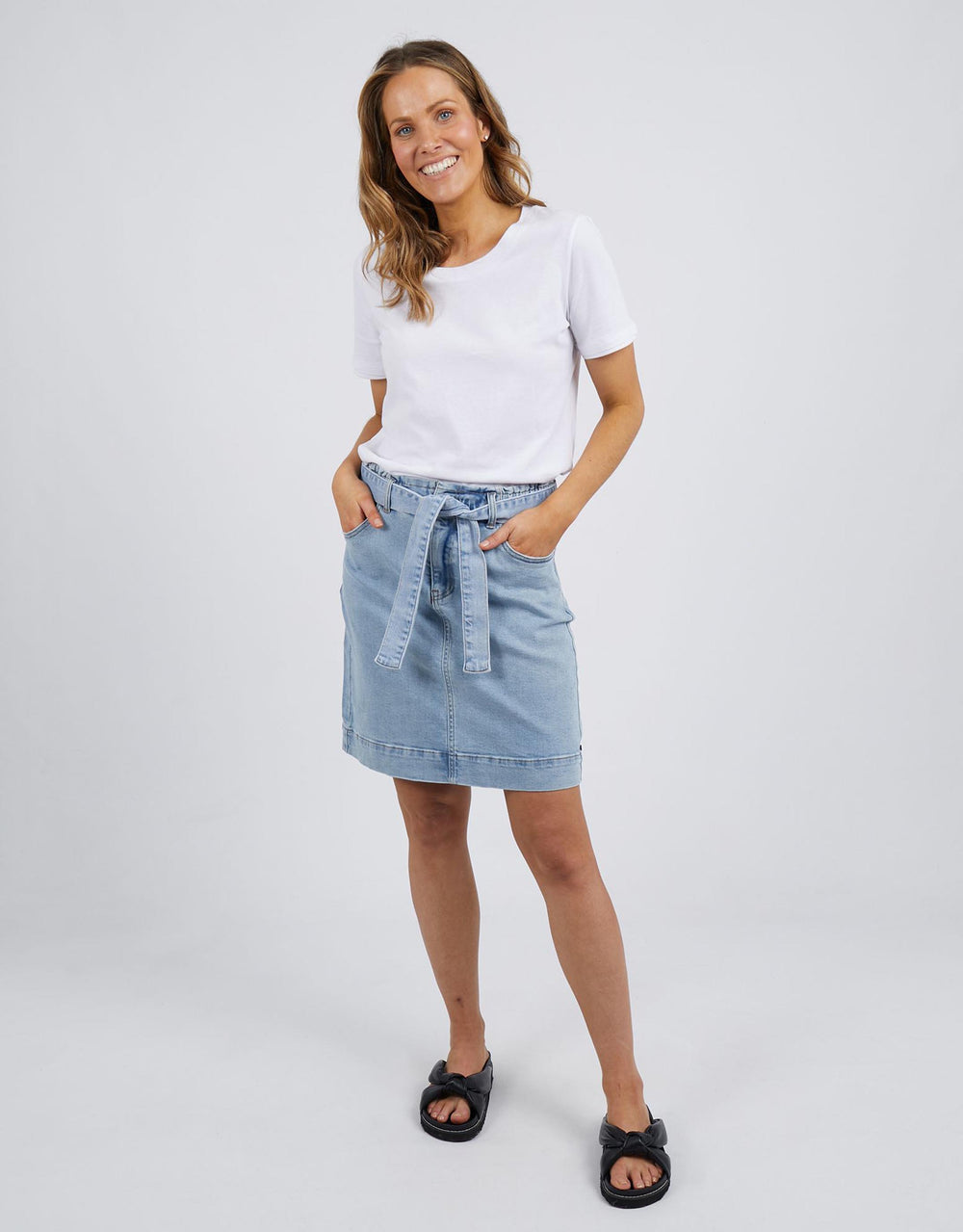 Gracie Denim Skirt - Mid Blue Denim