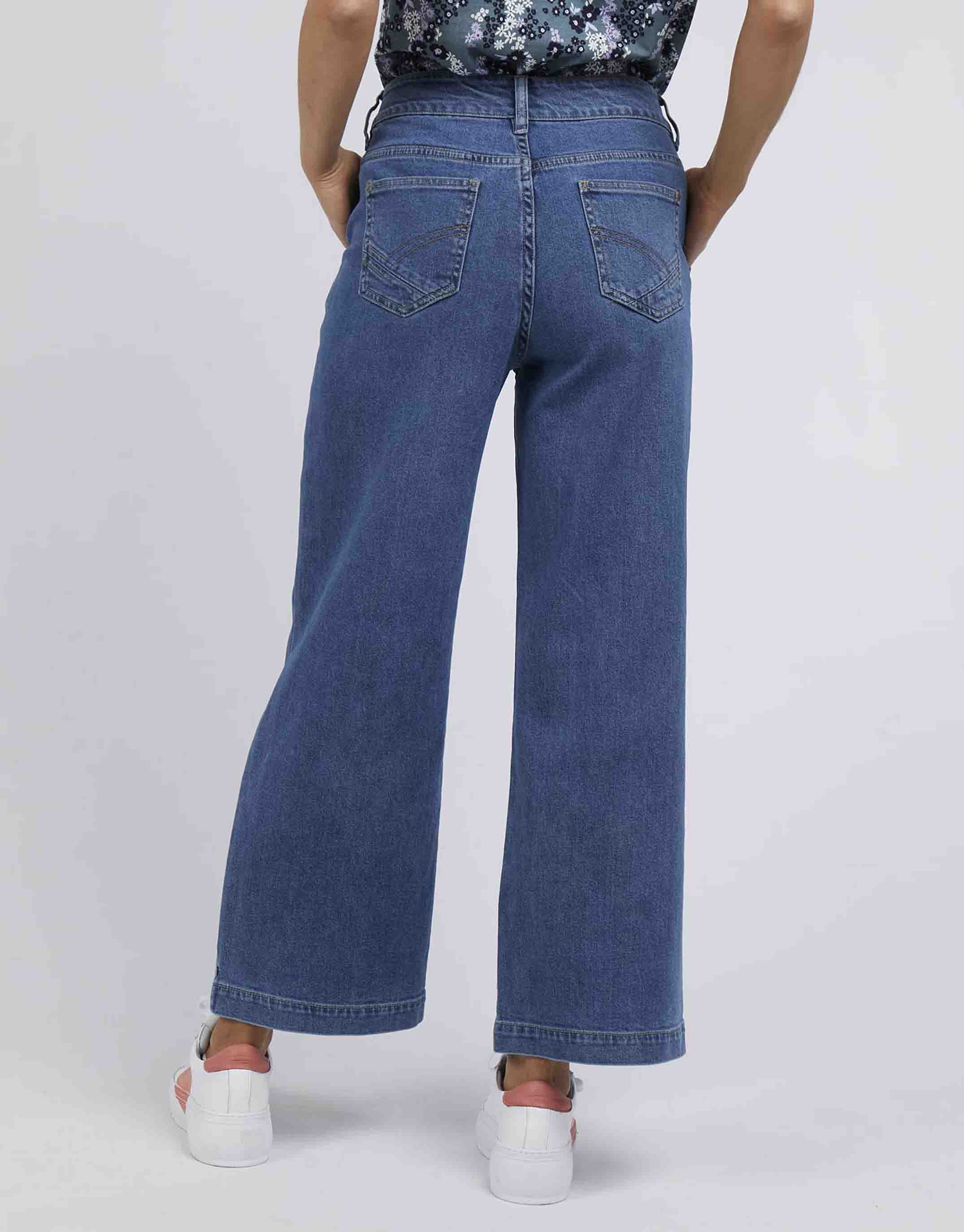 Izzy Wide Leg Jean - Dark Blue Wash