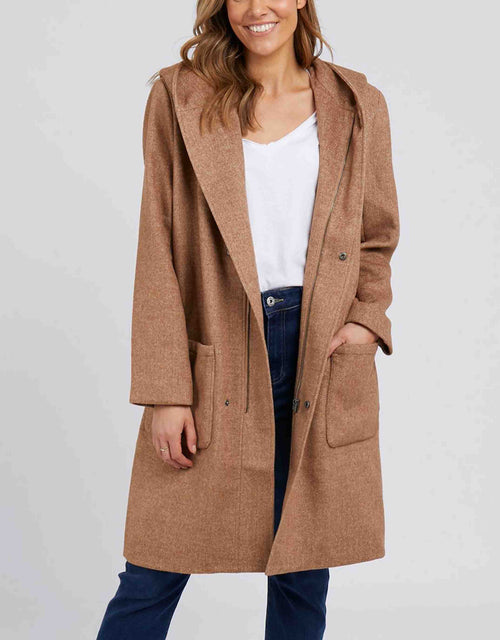 paulaglazebrook. Women's Clothing Elm Jordan Hooded Coat Butterscotch