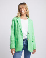 elm-millie-linen-blazer-bright-lime-green-womens-clothing