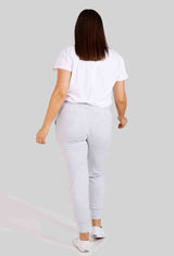 Elm Embrace Plus Size 3/4 Brunch Pants - Grey Marle | Plus Size Clothing