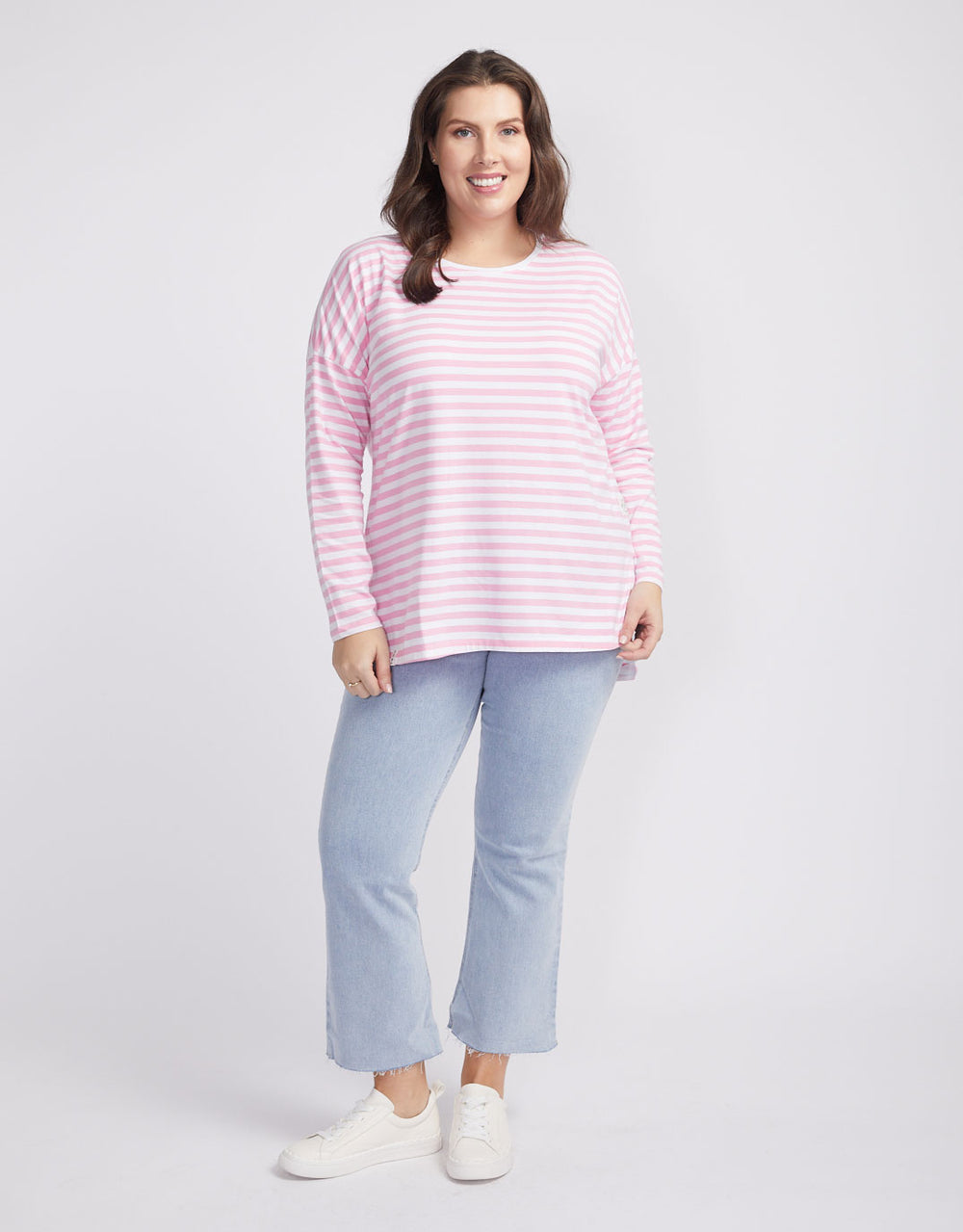 elm-plus-size-lauren-stripe-long-sleeve-tee-sherbet-pink-white-stripe-womens-clothing