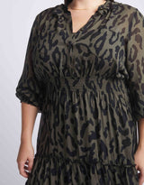 fate-and-becker-plus-size-dreaming-frill-neck-tiered-midi-dress-khaki-animal-womens-plus-size-clothing