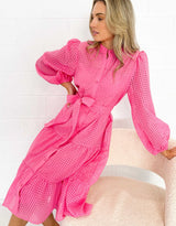 Serena Dress - Hot Pink