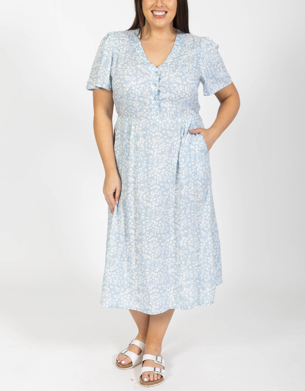 Buy Plus Size Iris Dress - Light Blue Foxwood for Sale Online Australia | & Co.