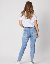 Frayed Denim Jeans - Denim