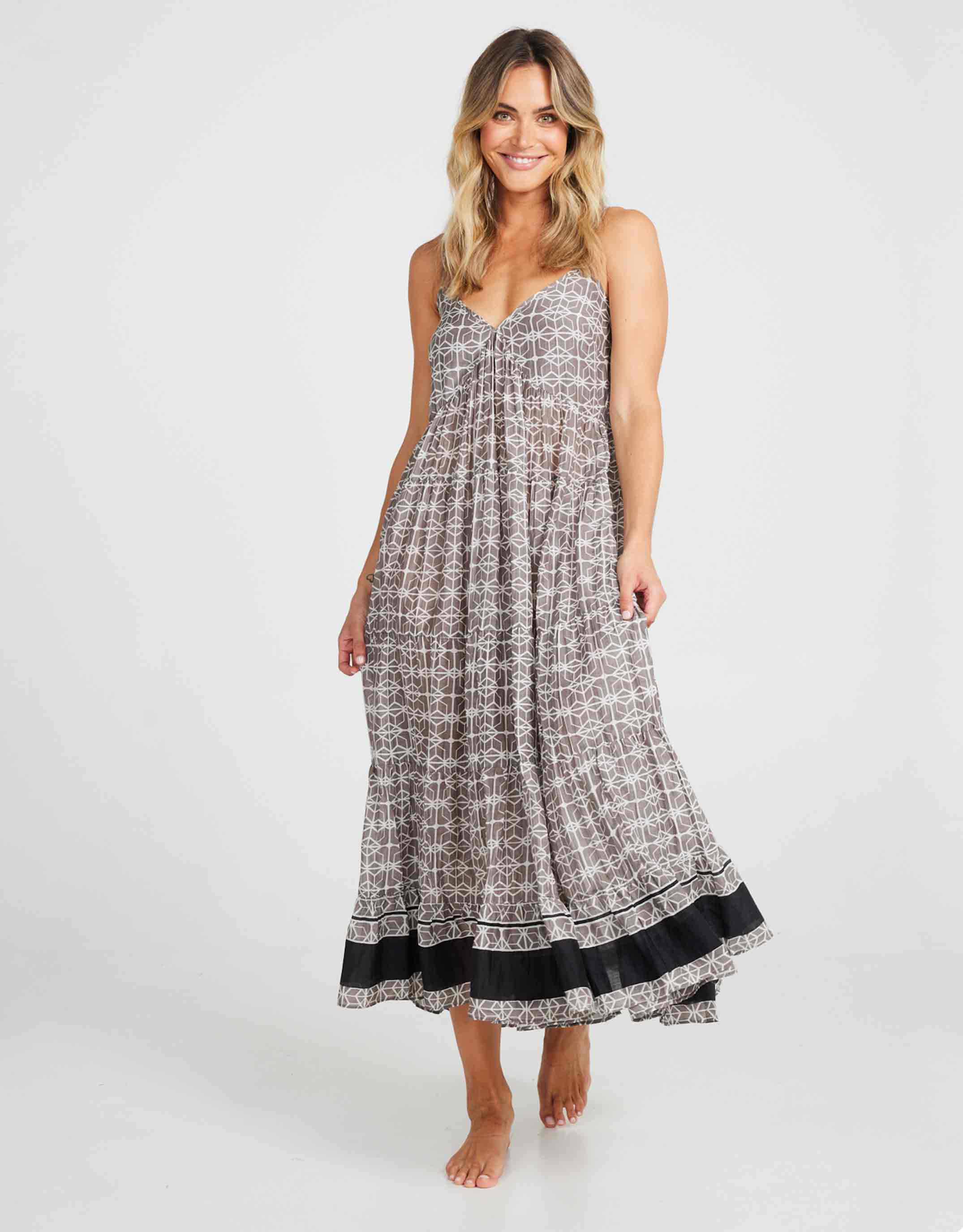 Solmar Maxi Dress - Escapade Silk