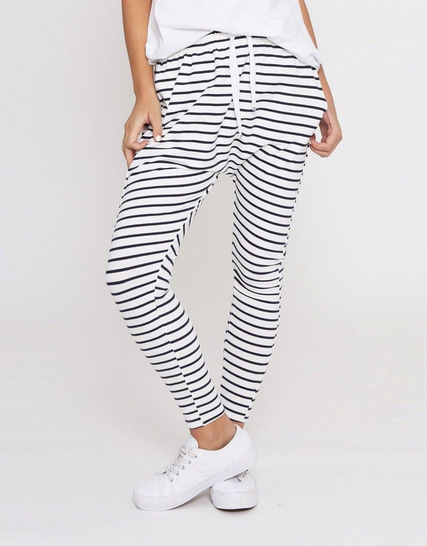 jogger white stripe