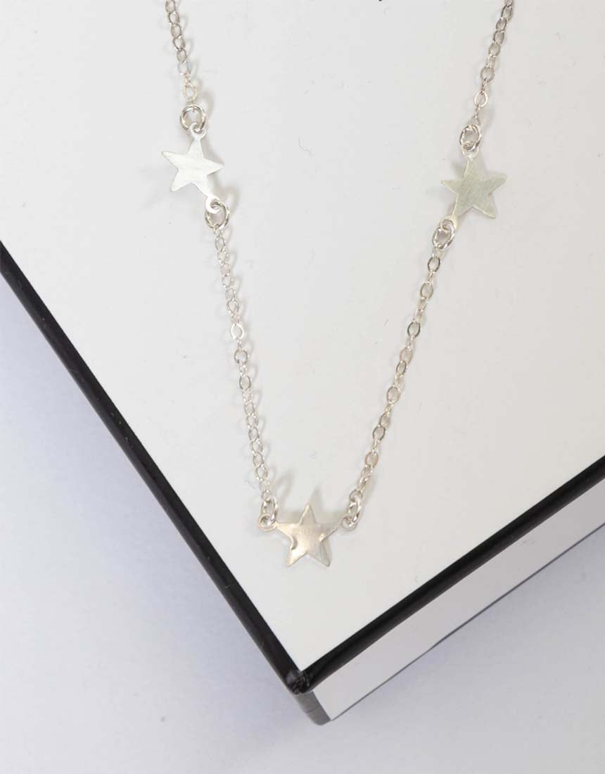 Triple Star Necklace - Sterling Silver