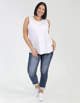 Plus Size Rib Tank - White Elm Embrace | Plus Size Clothing