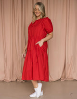 Drifter Midi Dress - Red