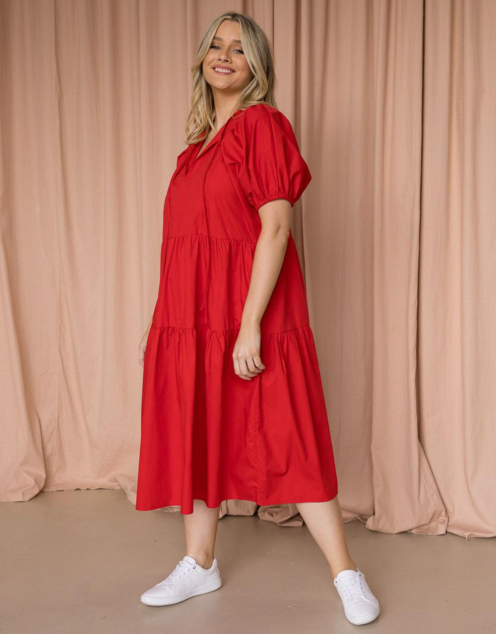 Drifter Midi Dress - Red