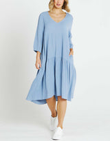 Layla Midi Dress - Chambray