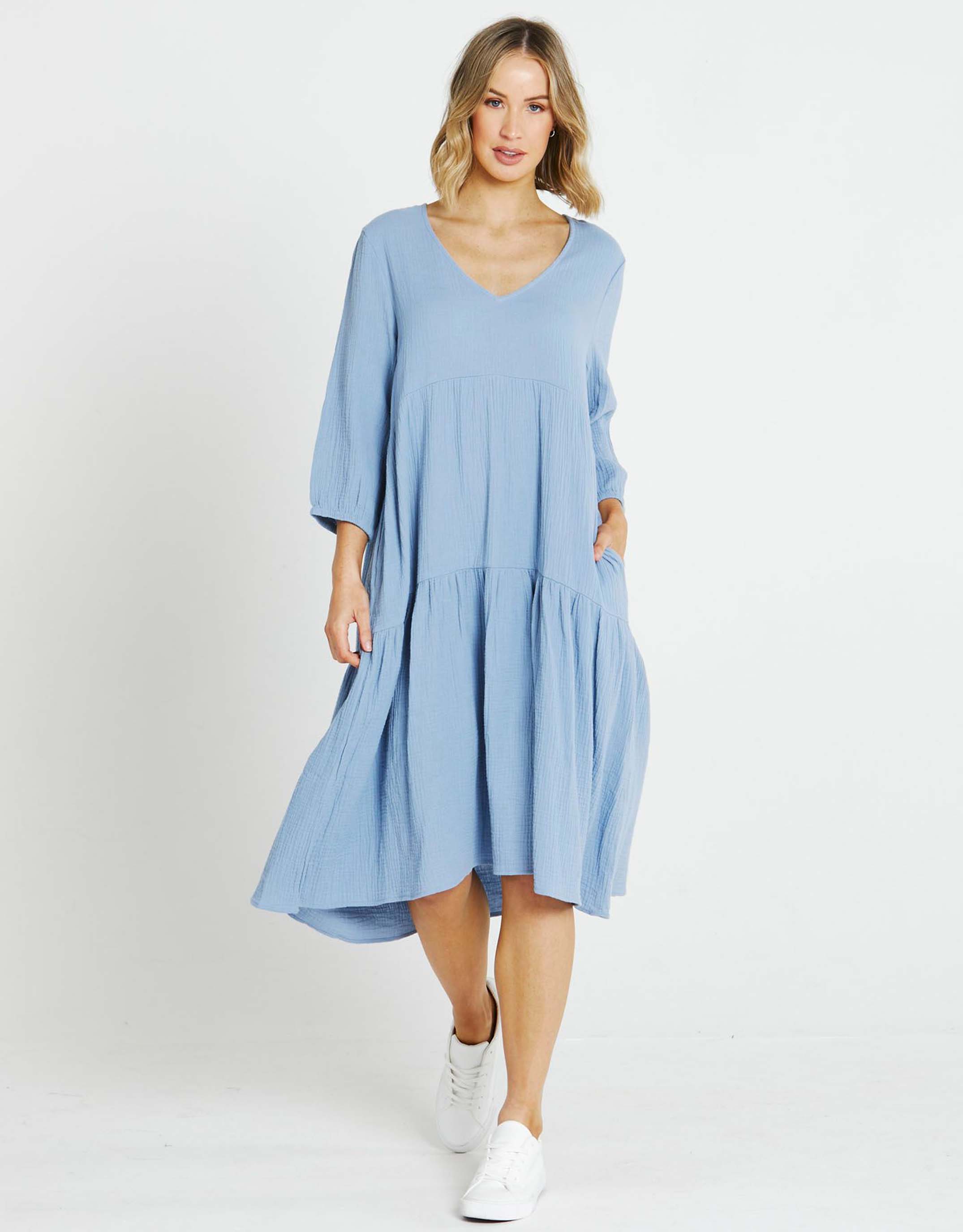 Layla Midi Dress - Chambray