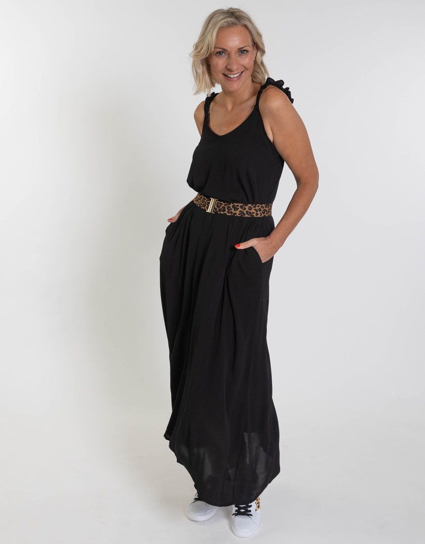Tessa Midi Dress - Black - Sass Clothing 