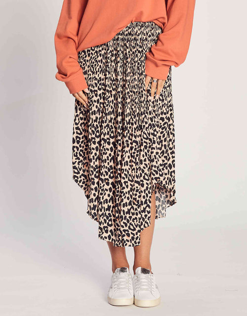 The Soho Pleated Skirt - Leopard