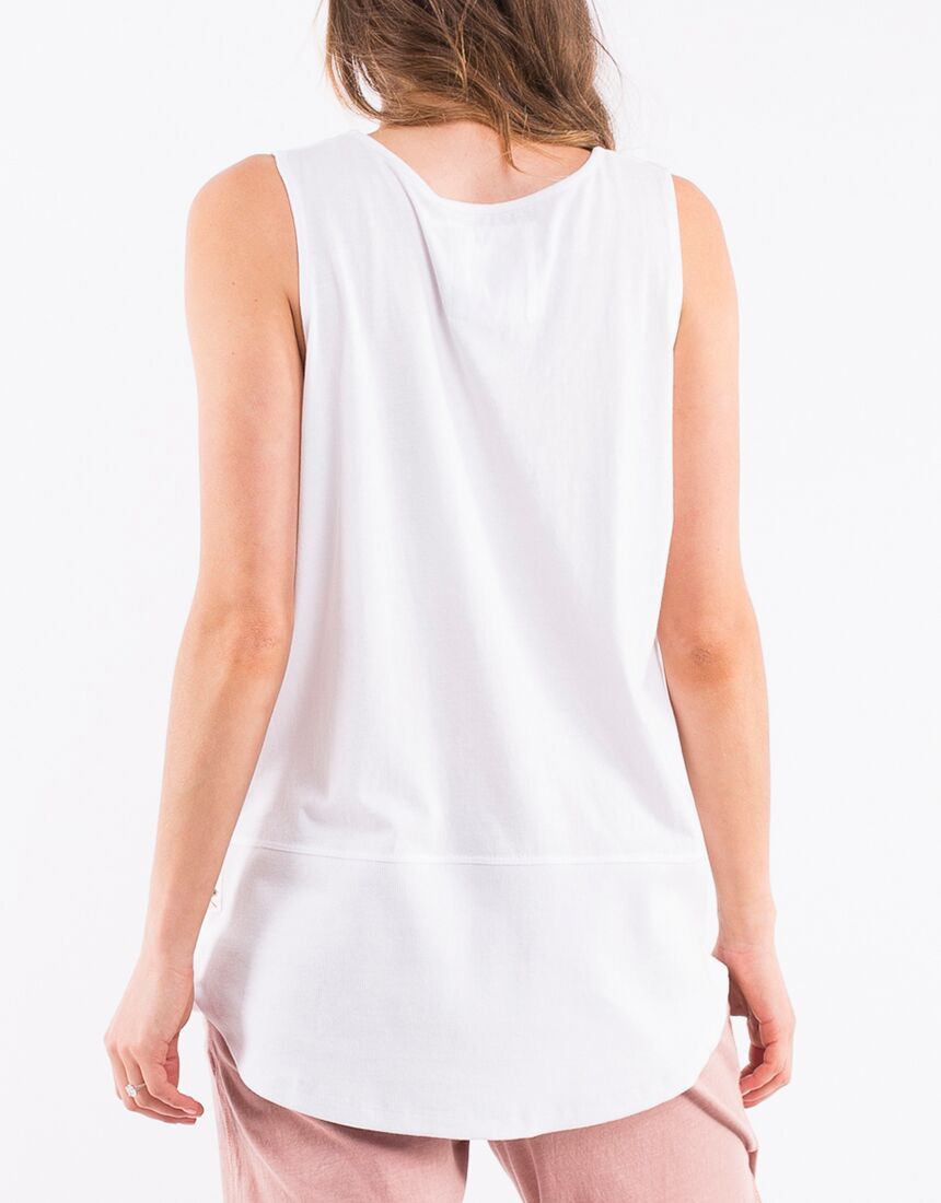 Plus Size Rib Tank - White Elm Embrace | Women's Clothing