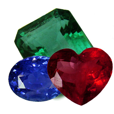 Emerald, Ruby, Sapphire Gemstones
