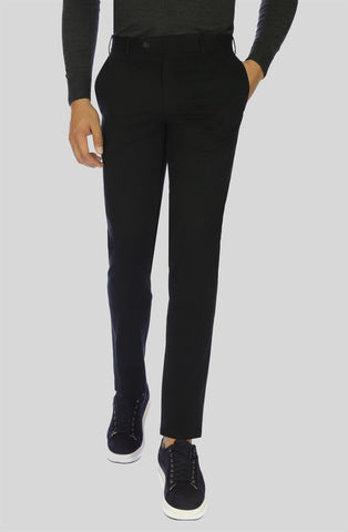 black chinos go well with black or white sneakers and trainers
