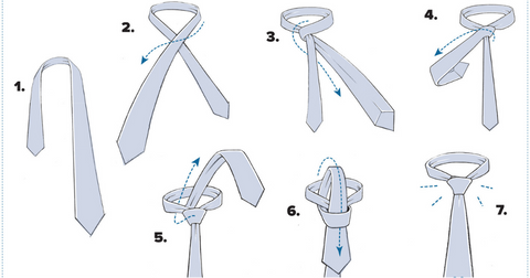 The four in hand knot happens to be one of the most popular tie knots