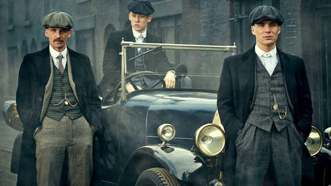 thomas,arthur and john shelby are wearing peaky blinders suits