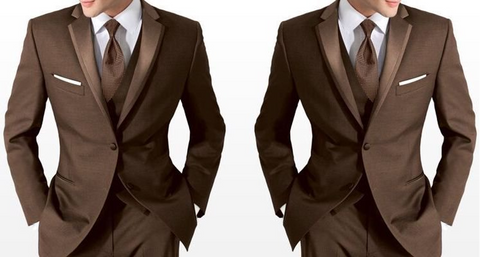 a brown suit blends well with brown shoes