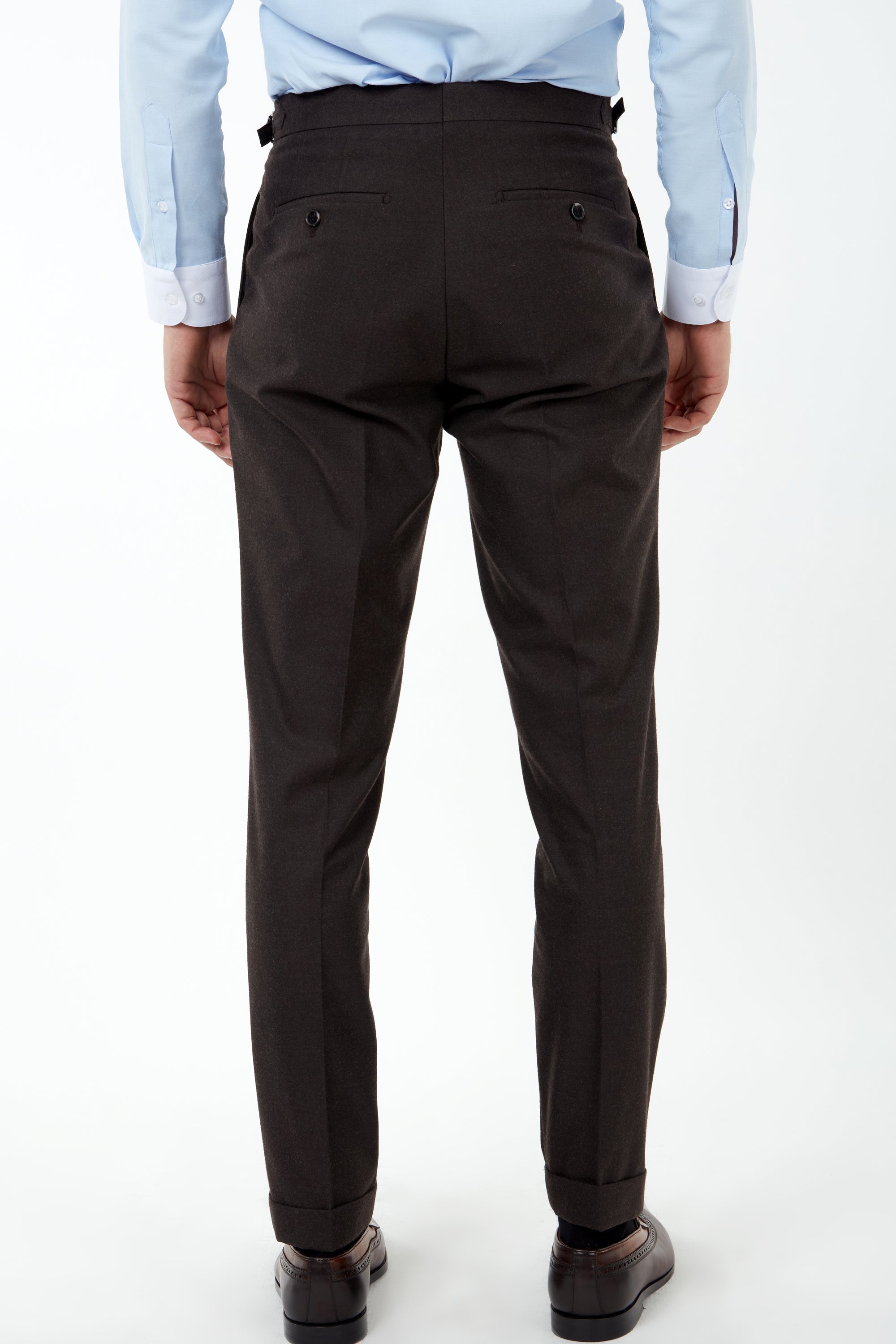 LAGUNA - Brown Pleated Flannel Trousers | Jack Martin – Jack Martin ...