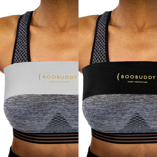 Boobuddy Adjustable Breast Support Band Sports Bra Alternative, Black  (Large) : : Clothing, Shoes & Accessories