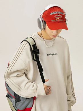 ExpProductCell_Men's Letter Round Neck Long Sleeve Sweatshirt_