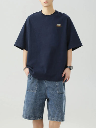 Men's Plus Size Round Neck Half Sleeve T-Shirt