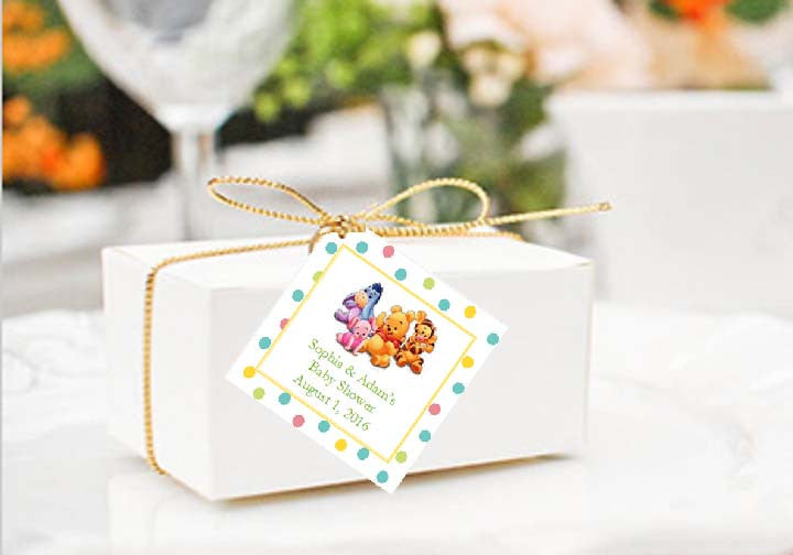 Winnie The Baby Pooh And Friends Baby Shower Favor Gift Tags Pavia