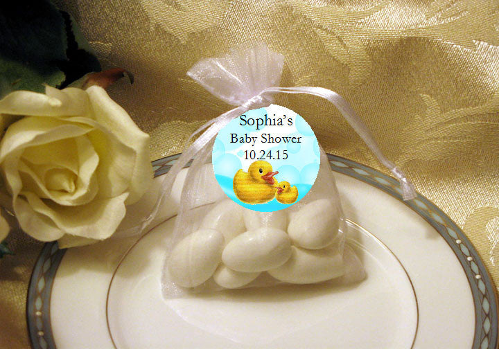 Duck Baby Shower Rubber Duck Organza Favor Bags Pavia Party Favors