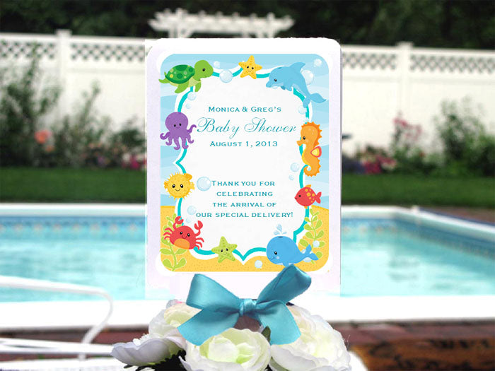 Under The Sea Ocean Baby Shower Hand Favor Fans Pavia Party Favors