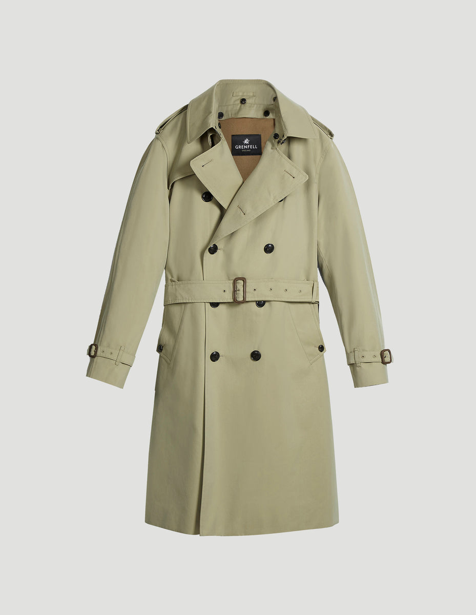 Kensington Trench Coat Cotton Gabardine Beige – Grenfell