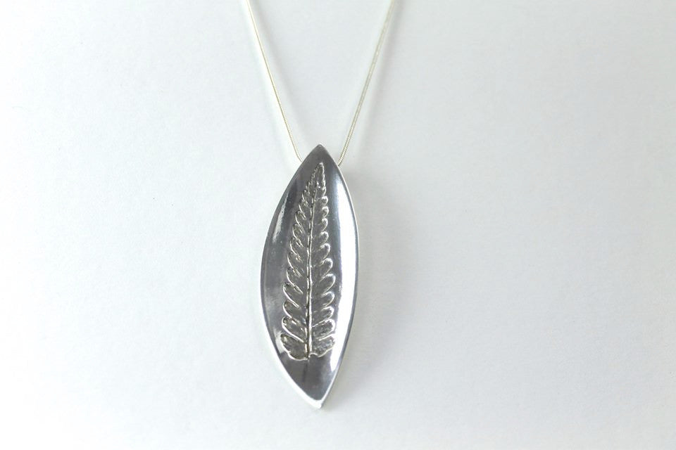 Ferny Frond Silver Necklace
