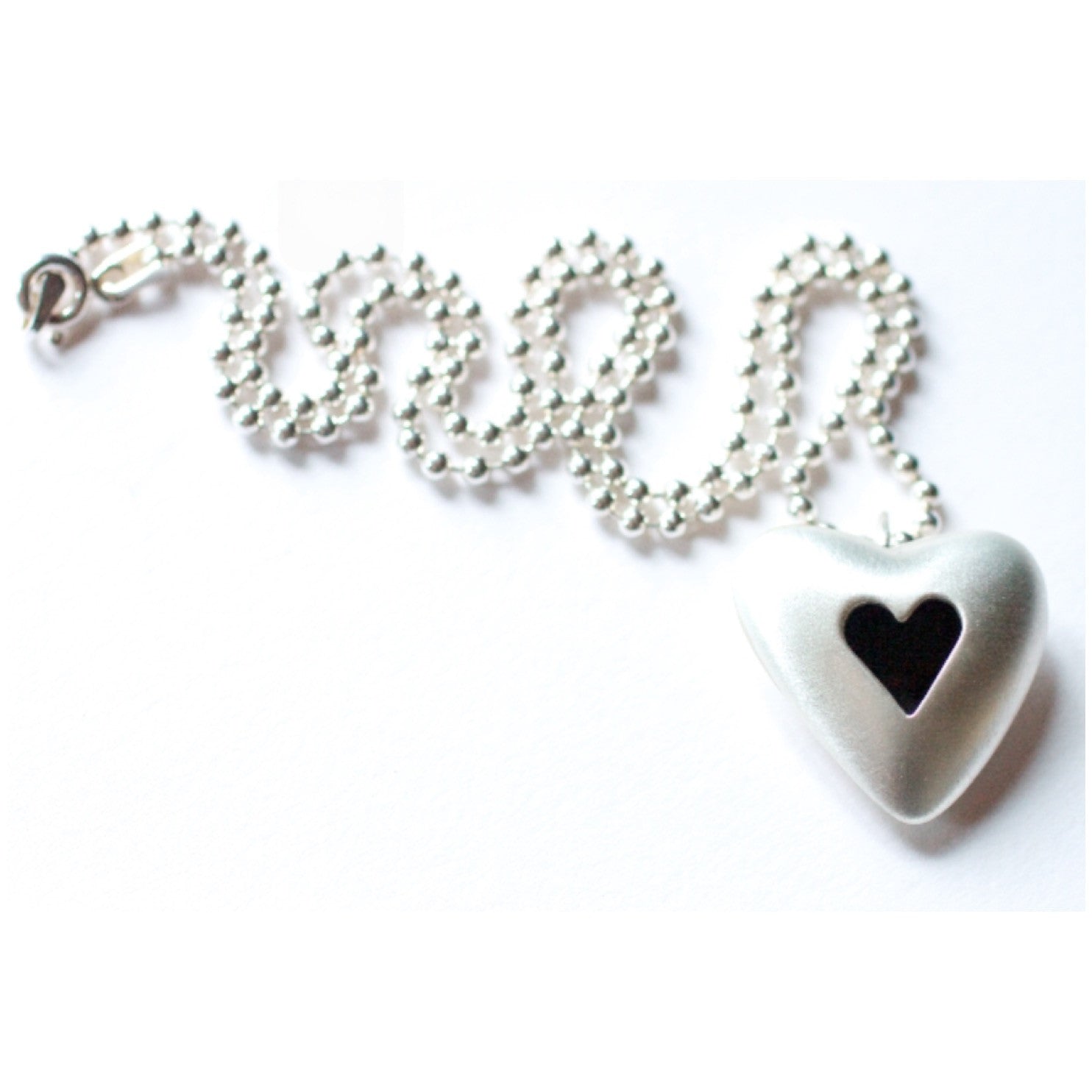 Love is Everything Silver Heart Necklace